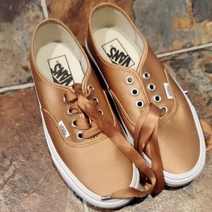 NWOB 6 Vans Rose Gold Copper Satin